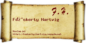 Fáskerty Hartvig névjegykártya